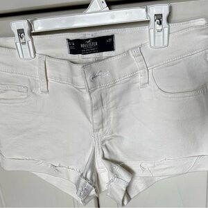 Hollister Cream Denim Shorts
